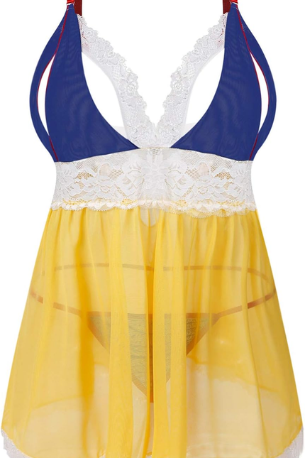 Women plus Size Lingerie Set Sexy Lace Babydoll Lingerie Dress Chemise Sleepwear