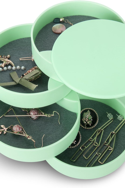 Jewelry Organizer, Small Jewelry Storage Box Earring Holder for Women, 5-Layer R