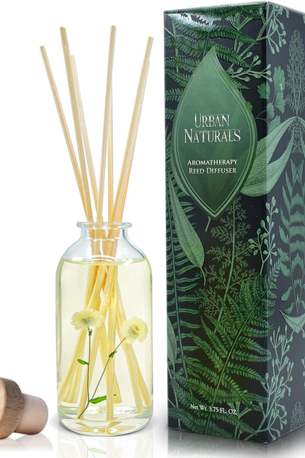 Crisp White Linen Reed Diffuser Gift Set | with Citrus, Ozone, Ylang-Ylang, Lili
