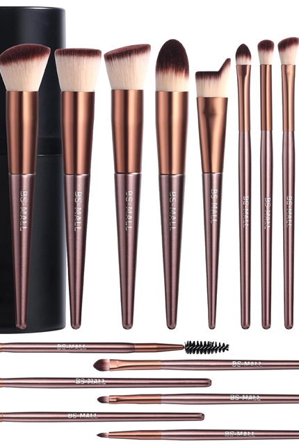 BS-MALL Makeup Brush Set 18 Pcs Premium Synthetic Foundation Powder Concealers E