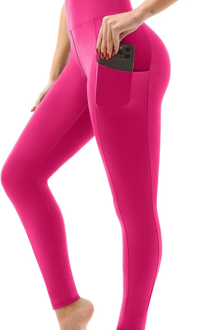 SINOPHANT High Waisted Leggings with Pockets Women, Full Length Capri Buttery So