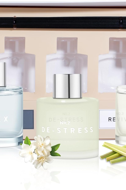 3 Pack Fragrance Reed Diffuser, 50ML Lavender Jasmine Lemongrass Aromatherapy Di
