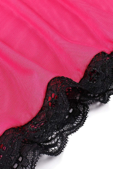 Women plus Size Lingerie Set Sexy Lace Babydoll Lingerie Dress Chemise Sleepwear