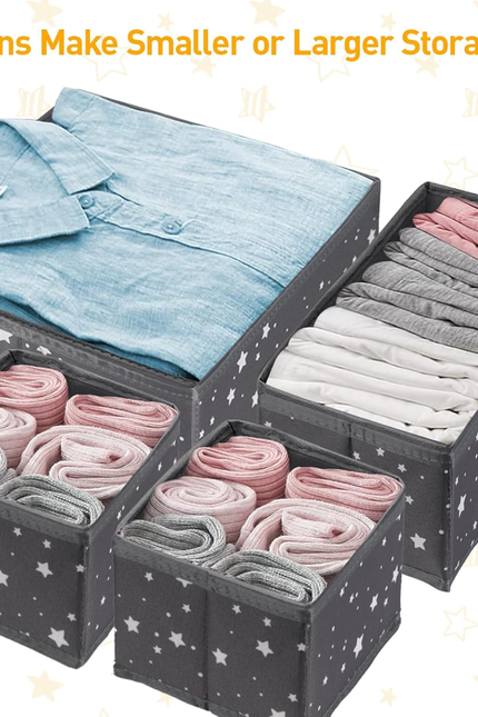8-Piece Drawer Organizer Set – Closet Dividers for Socks, Underwear, Bras, Cloth