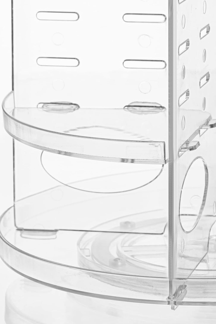 360 Rotating Makeup Organizer Adjustable Carousel Small Capacity Revolving Perfu