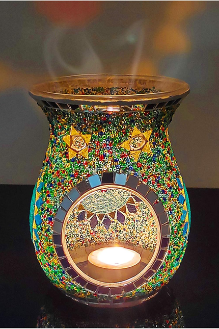 Essential Oil Burner, Incense Aromatherapy Oil Diffuser, Fragrance Warmer, Mosai