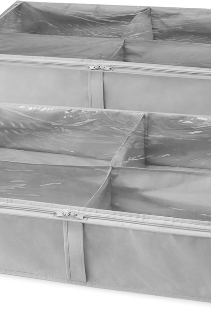 4 Section Underbed Boot Bag - Set of 2 - Alloy Gray
