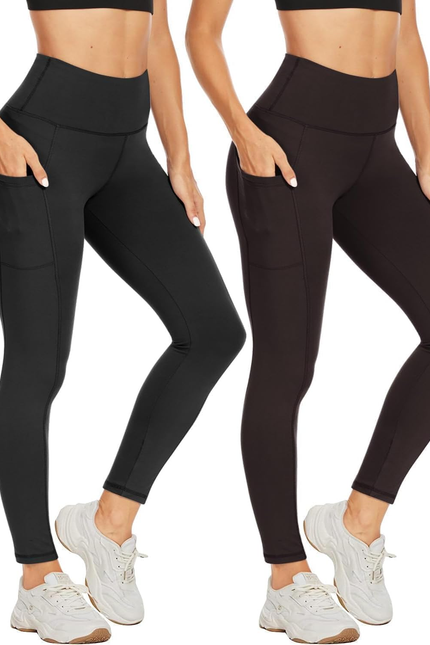 High Waisted Leggings for Women - Black Tummy Control Compression Soft Yoga Pant