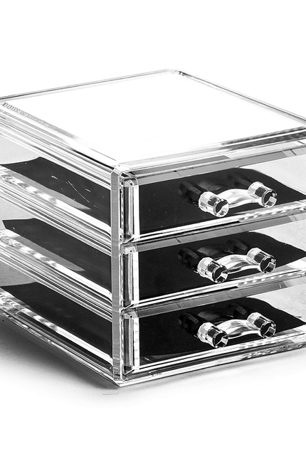 BINO the MANHATTAN SERIES Acrylic Makeup Drawer Organizer- 5 Drawers | Clear Bea