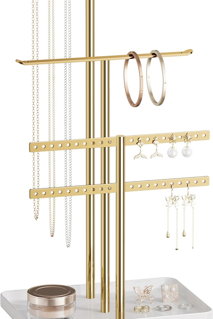 Jewelry Stand Holder Organizer: 14.5" Sturdy Hanger for 80 Pcs Jewelry, Gift for