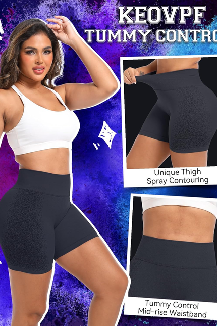 Women's Seamless Scrunch Butt Lifting Biker Shorts: High-Waist Workout & Yoga