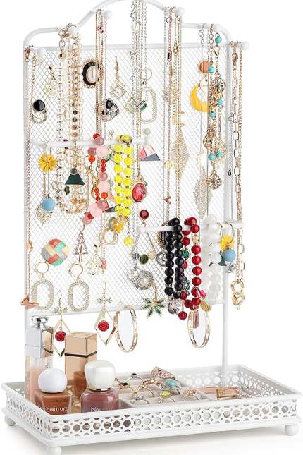 Jewelry Tree Stand Organizer 3In1 Necklace Organizer Display Bracelet Earrings a