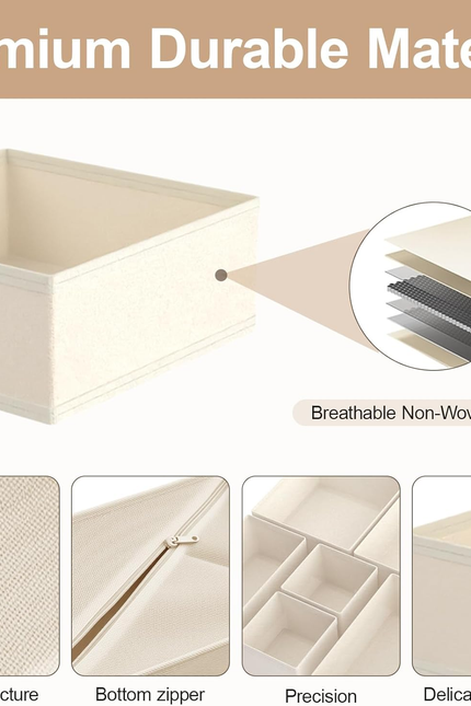 Drawer Organizer Clothes - Dresser Organizer for Baby Clothes, Underwear, Sock -
