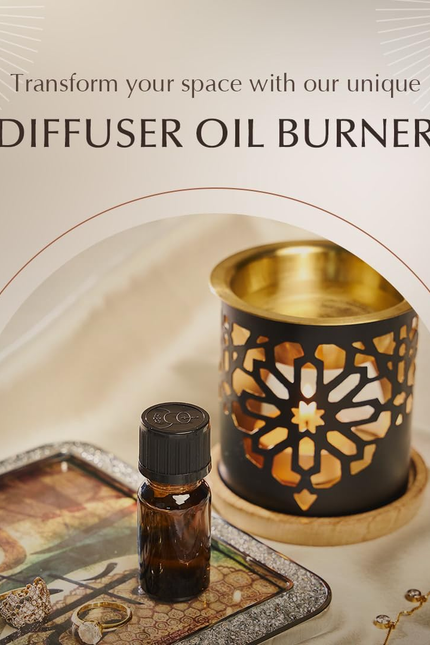 Oil Burner | Brass Burner with Candle | Use for Essential Oil, Aroma Oil, Diffus