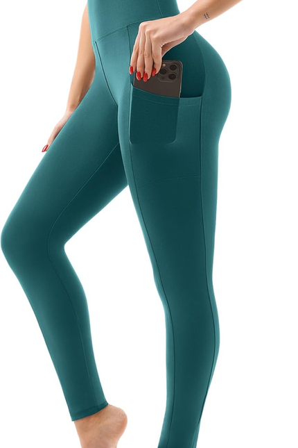 SINOPHANT High Waisted Leggings with Pockets Women, Full Length Capri Buttery So