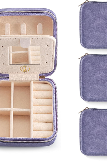 Plush Velvet Travel Jewelry Case, Travel Jewelry Organizer, Jewelry Travel Case,