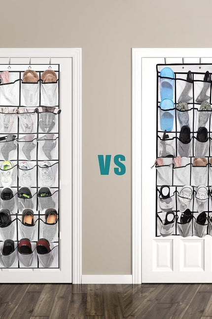 28Large Pockets over the Door Shoe Organizer, Hanging Shoe Organizer for Closet,