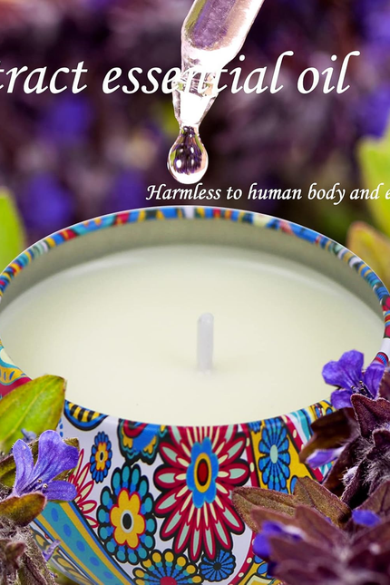 2 Pack Scented Candles, 2.5 Oz Aromatherapy Candles for Home Scented, Natural So