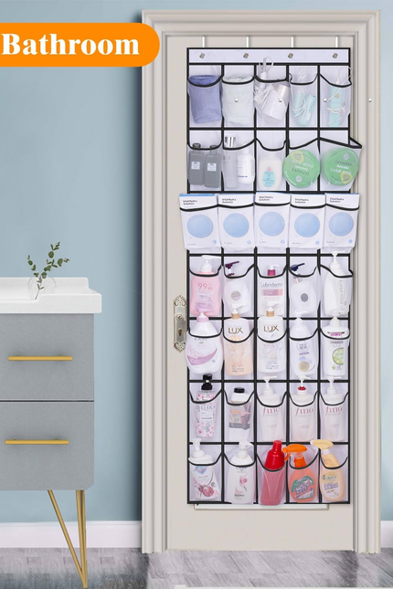 35 Large Pockets over the Door Shoe Organizer Sturdy Oxford Fabric Hanging Shoe 