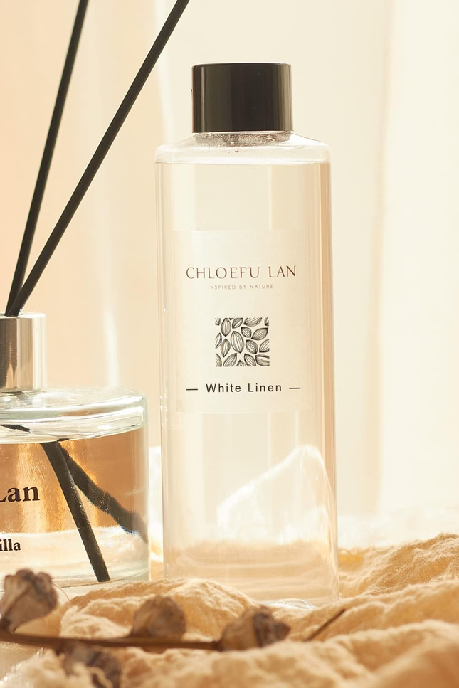 Fresh Linen Reéd Diffuser Refill 200Ml/6.76 Fl Oz, Natural Essential Scented Oil