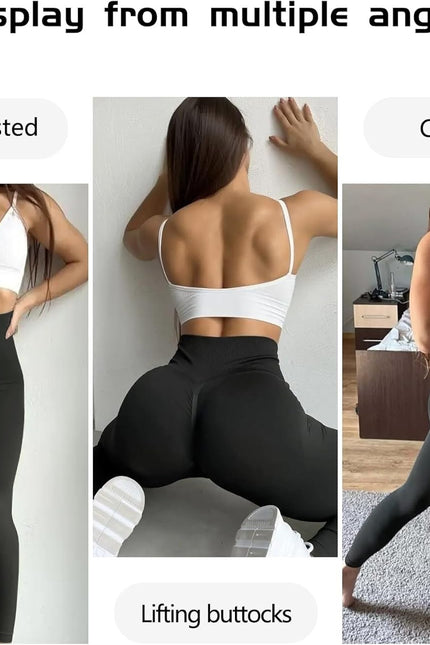 JGS1996 Hidden Scrunch Butt Lifting Leggings for Women Tummy Control High Waiste