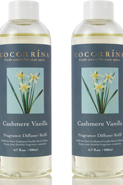 Reed Diffuser Refill - Cashmere Vanilla 6.7 Oz. Scented Oil for Reed Diffuser Ho