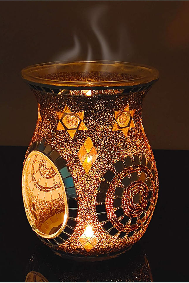 Essential Oil Burner, Incense Aromatherapy Oil Diffuser, Fragrance Warmer, Mosai