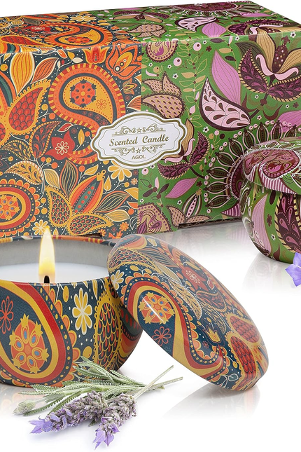 2 Pack Scented Candles, 2.5 Oz Aromatherapy Candles for Home Scented, Natural So