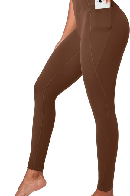 Ewedoos Compression Leggings with Pockets for Women Tummy Control Leggings No Fr