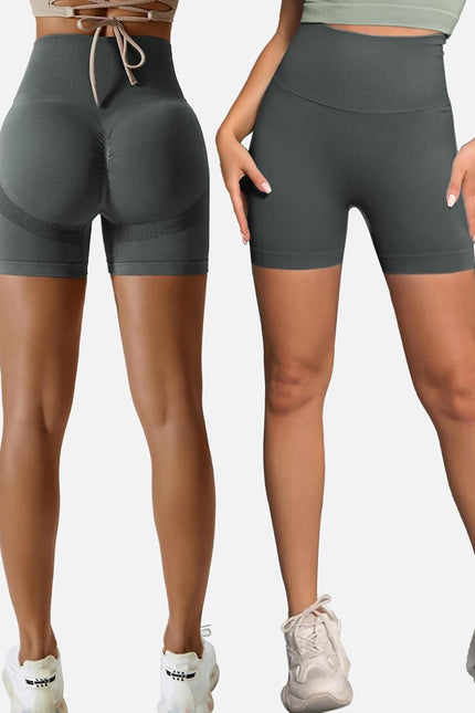 Womens Scrunch Gym Butt Lifting Seamless 5" Shorts Yoga High Waisted Workout Ath