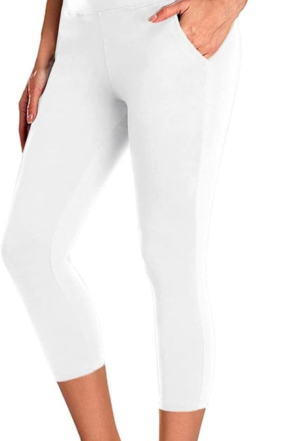 Leggings with Pockets for Women - High Waist Tummy Control Yoga Pants Running Gy