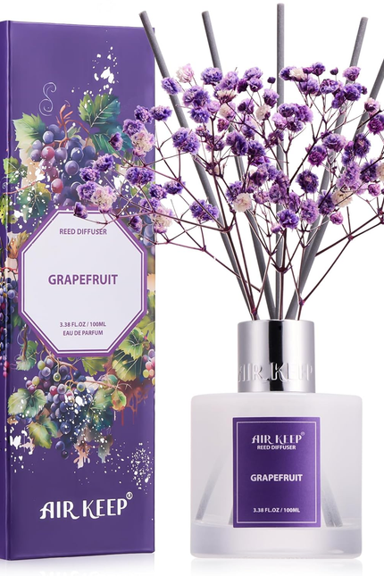 Airkeep Reed Diffuser Set,3.38 Fl Oz (100 Ml) - Clean Linen Oil Diffusers with 8