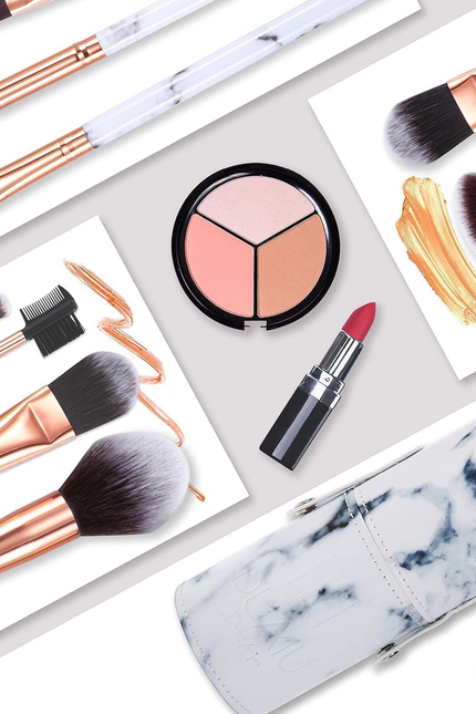 DUAIU Makeup Brushes Set Make up Brushes Professional 15Pcs Marble Makeup Brush 