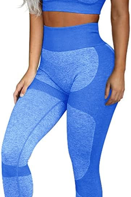 OLCHEE Women’S Workout Sets 2 Piece - Seamless Yoga Leggings and Cross-Strap Spo