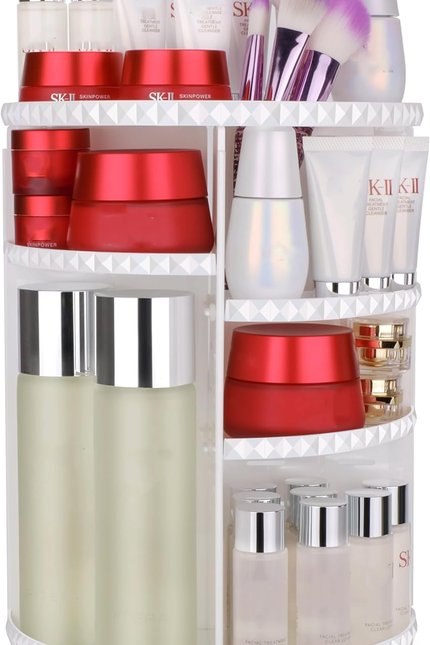 360 Rotating Makeup Organizer, Spinning Skincare Organizer,Cosmetic Display Case