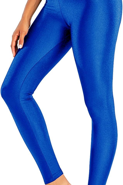Sghenr Women'S High Waisted Yoga Pants Tummy Control Shiny Sports Tights Workout