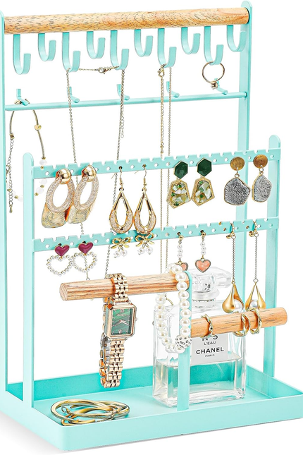 Jewelry Organizer Stand Necklace Organizer Earring Holder, 6 Tier Jewelry Stand 
