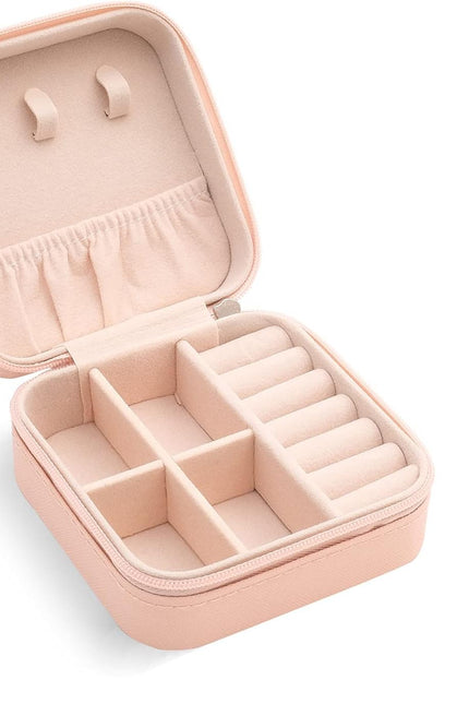 Plush Velvet Travel Jewelry Case Organizer, Small Travel Jewelry Box,Portable Je