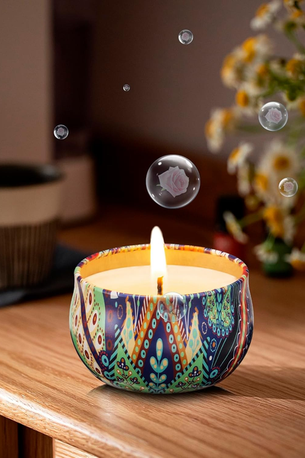 3 Pack Scented Candles, 2.5 Oz Aromatherapy Candles with Floral Scents,Soy Candl