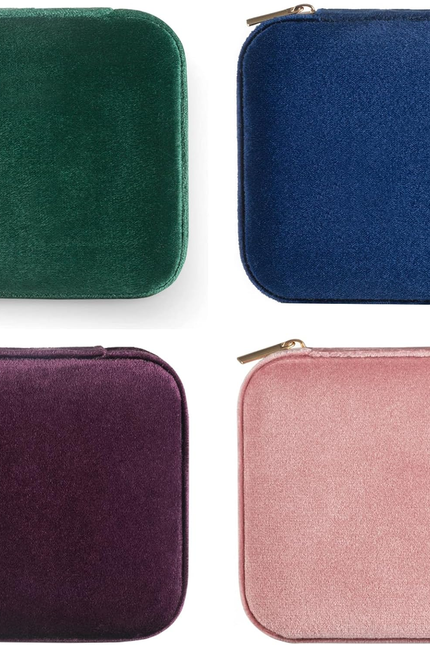 Plush Velvet Travel Jewelry Case, Travel Jewelry Organizer, Jewelry Travel Case,