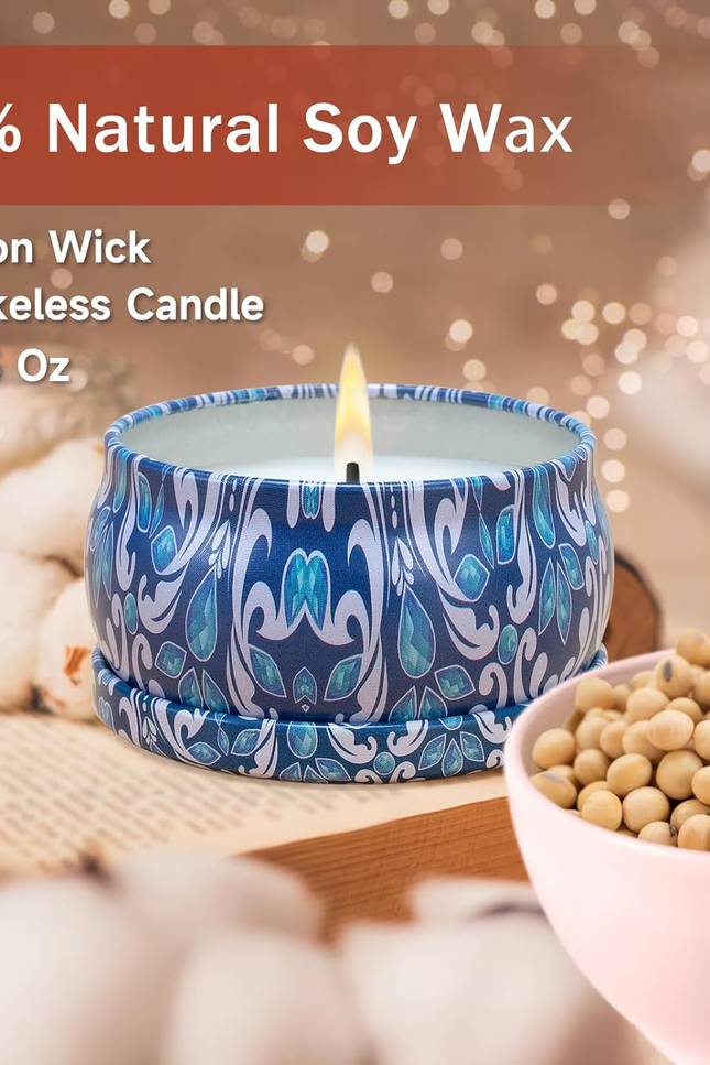 3 Pack Scented Candles Gift, 2.5 Oz Aromatherapy Candles for Home Scented, Natur