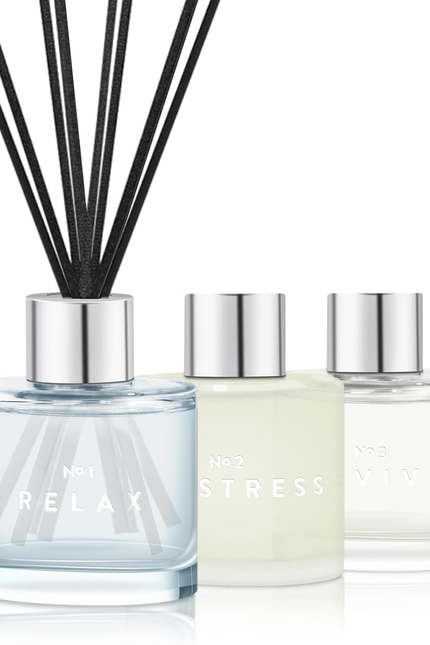 3 Pack Fragrance Reed Diffuser, 50ML Lavender Jasmine Lemongrass Aromatherapy Di