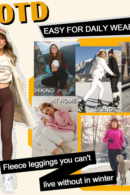 FULLSOFT Fleece Lined Leggings Women Tummy Control High Waisted Workout Winter W