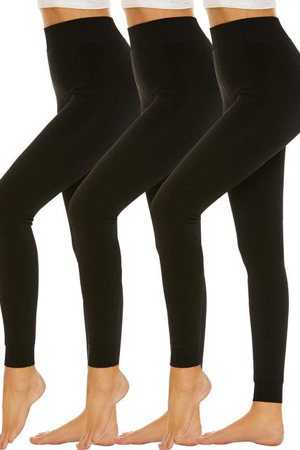 AHLW Winter Warm Fleece Lined Leggings for Women - High Waisted Thick Thermal Le