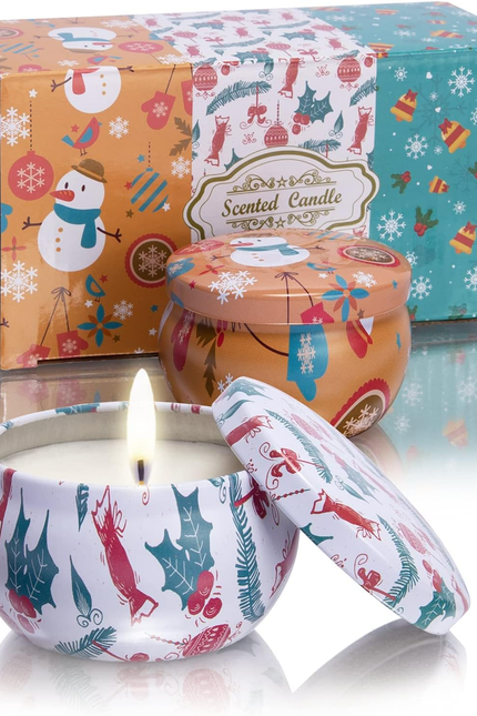 2 Pack Scented Candles, 2.5 Oz Aromatherapy Candles for Home Scented, Natural So