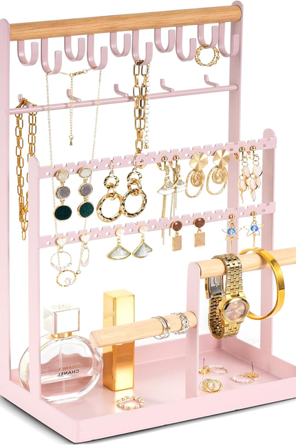 Jewelry Organizer Stand Necklace Organizer Earring Holder, 6 Tier Jewelry Stand 