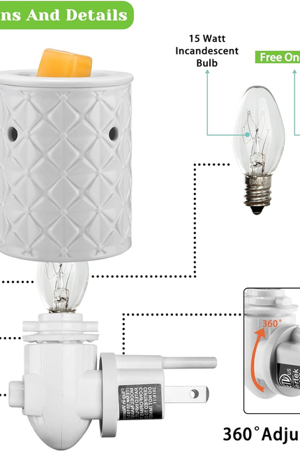 Ceramic Wax Melt Warmer, Plug in Wax Warmer for Scented Wax, Scentsy Wax Warmer 