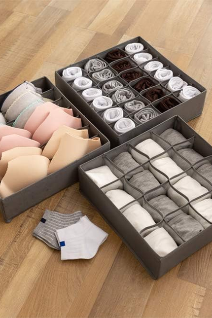 Collapsible Fabric Drawer Organizer Divider,Closet Storage Box Bins Containers f