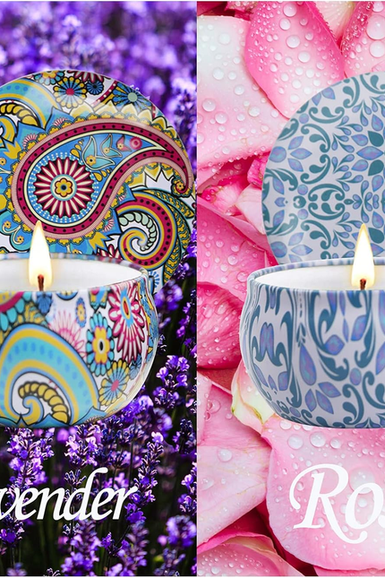 2 Pack Scented Candles, 2.5 Oz Aromatherapy Candles for Home Scented, Natural So
