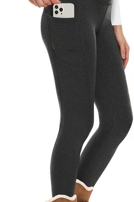 Nexiepoch Fleece Lined Leggings Women - High Waisted Winter Yoga Pants Tummy Con